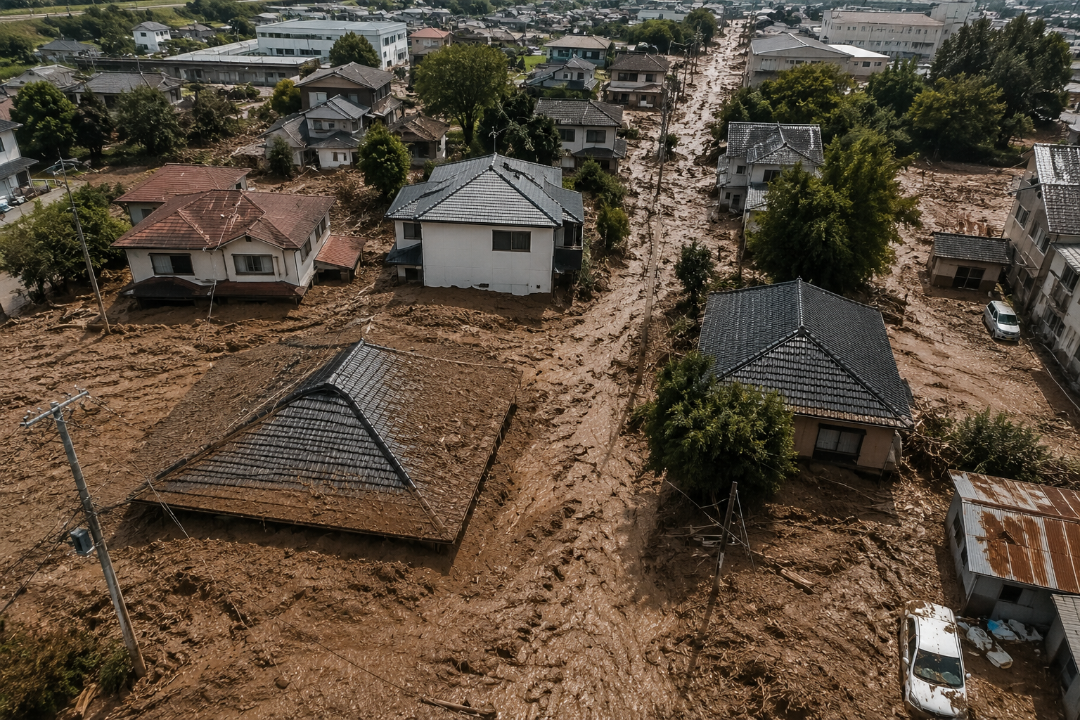 Freak Mudslide Inundates Neighborhood